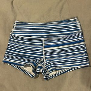 Savage Barbell - booty shorts - blue stripe - size MEDIUM